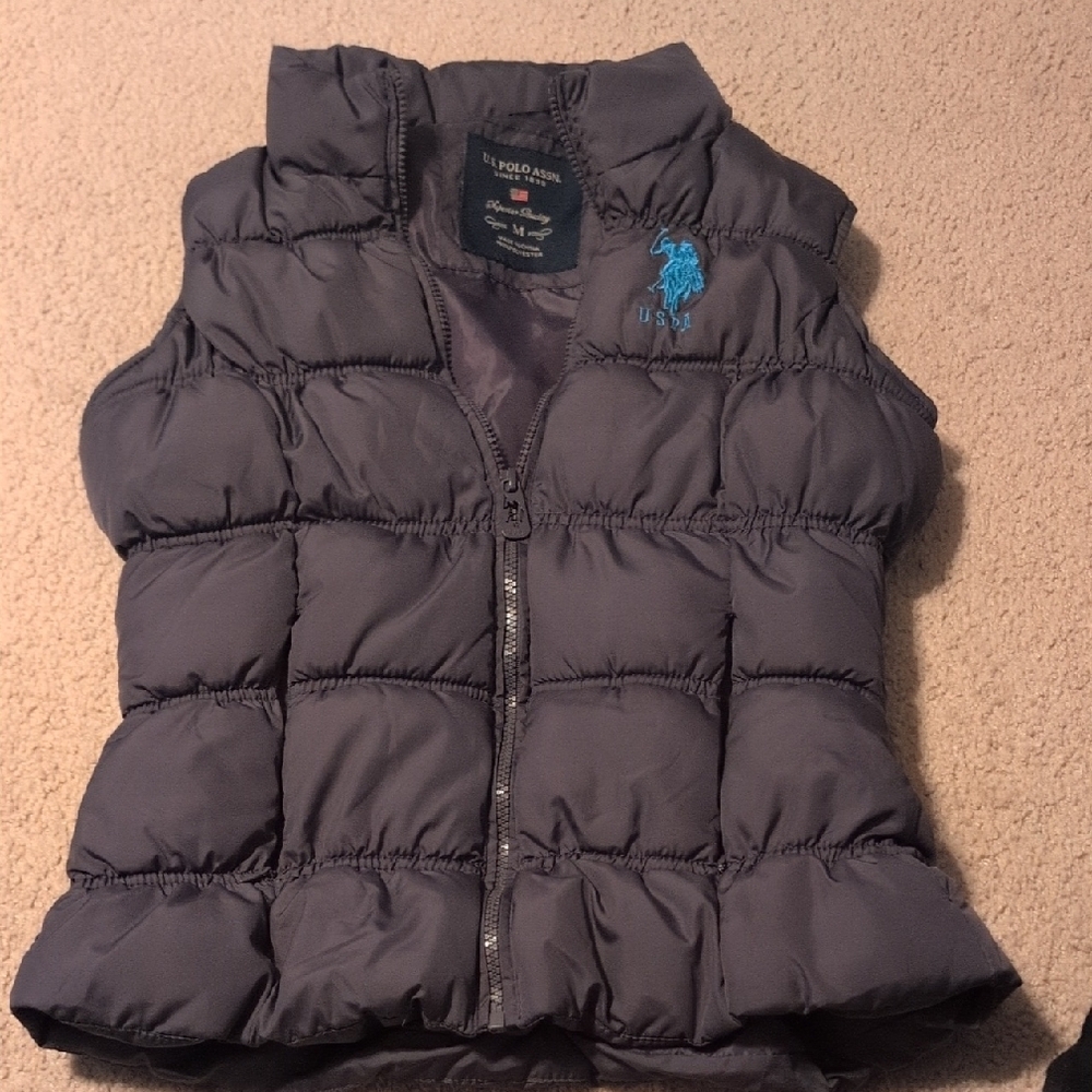 U.S. Polo Assn. Women's Gray Puffer Vest